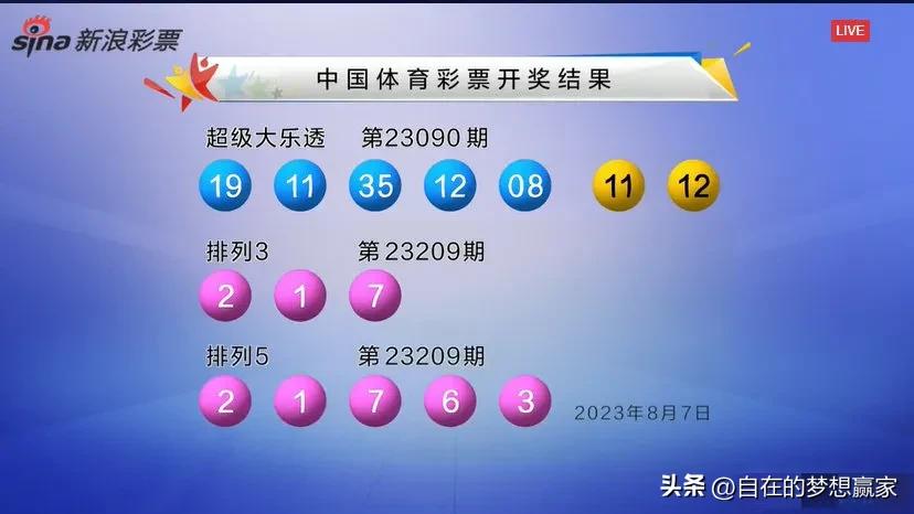 最新体彩大乐透开奖结果揭晓，梦想与幸运的碰撞
