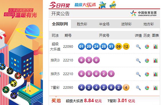 开奖结果大乐透前区中三个后