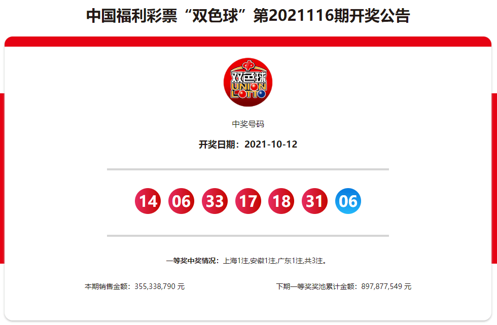 中国福利彩票中奖号码查询结果31期